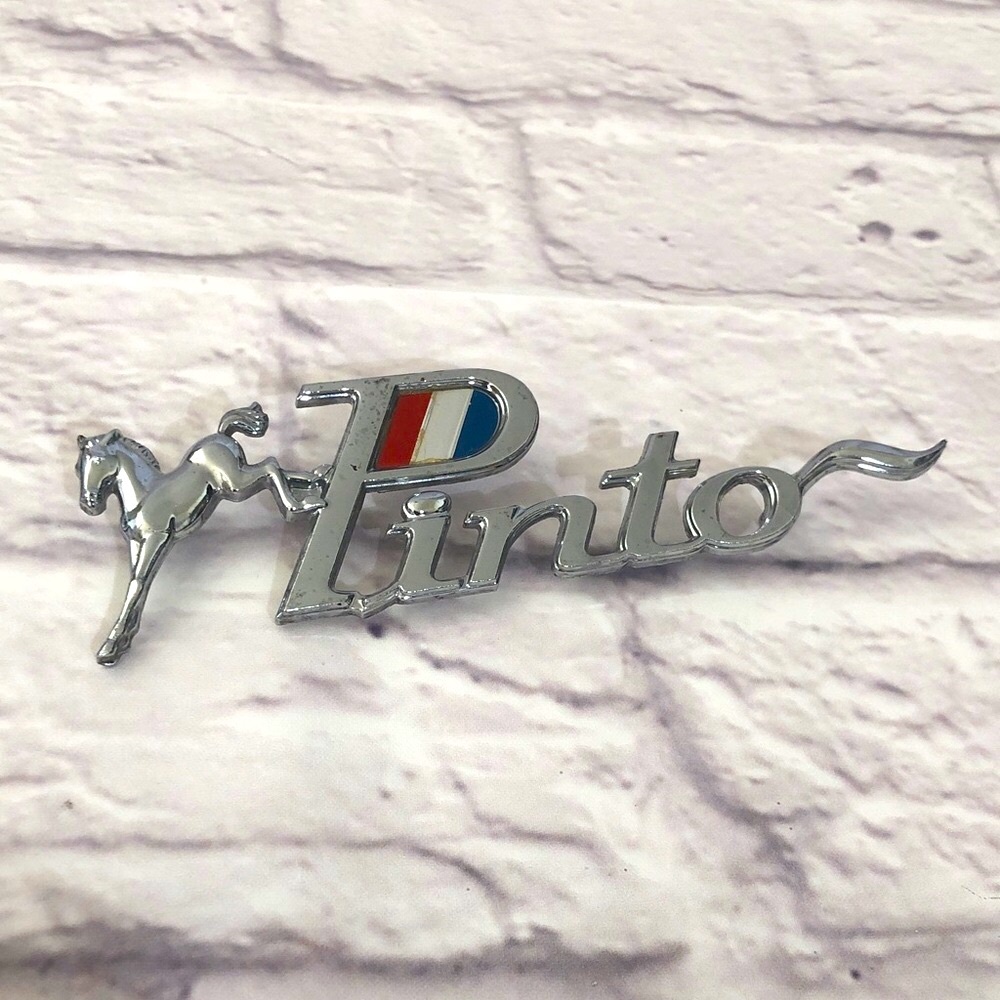 Pinto Mustang Metal Car Badge Chrome Emblem OS